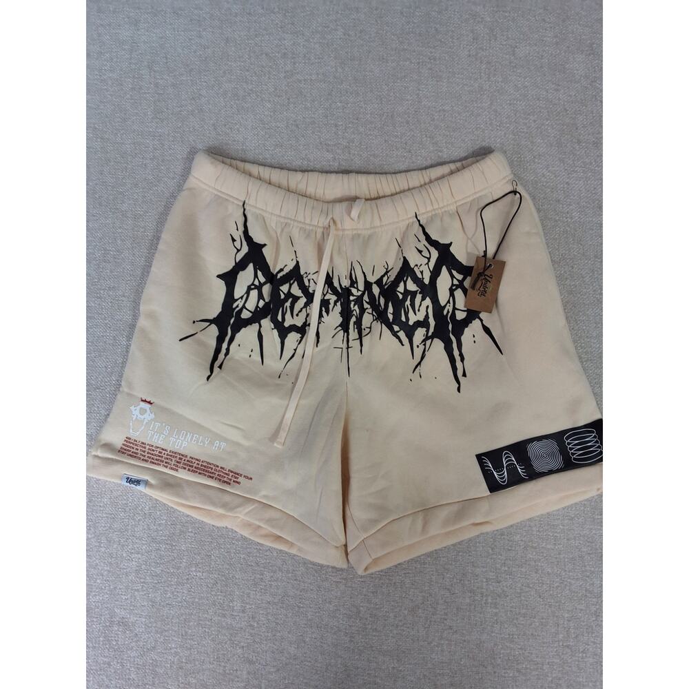 UNDRTD Beige Sweatshorts Mens Large NWT Graphic Streetwear Shorts
